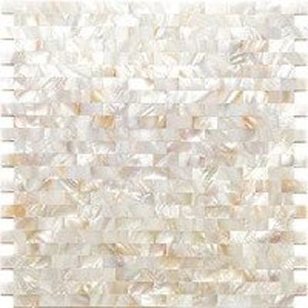 Apollo Tile Pearl Brick Mosaic 18.52 sq.ft 11.3 in. x11.8 in. Shell Tile, 20PK APLSMA99004EC48